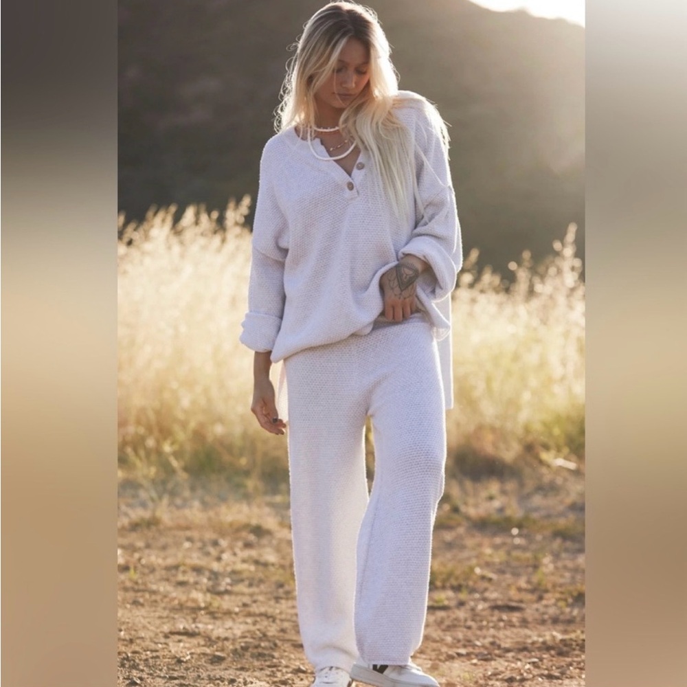 Free People Hailee Sweater Set Ivory Size Small NWOT